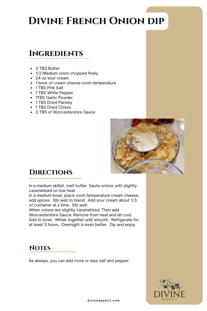 Divine French Onion Chip Dip Recipe