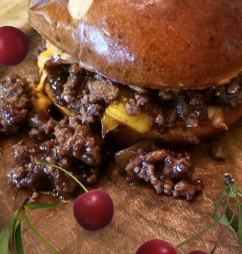 Cheesy Cherry Sloppy Joes