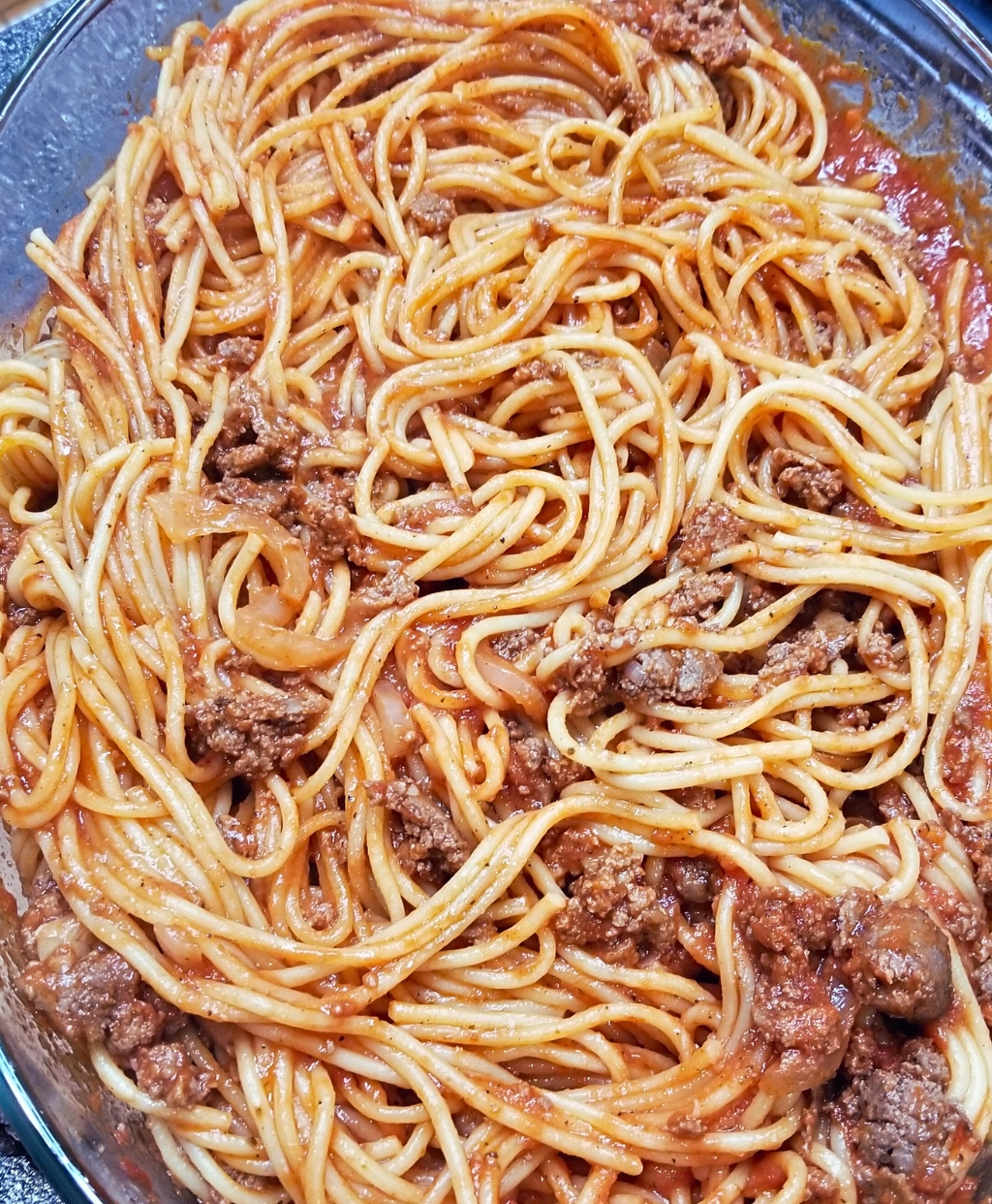 No Boil, Baked Spaghetti