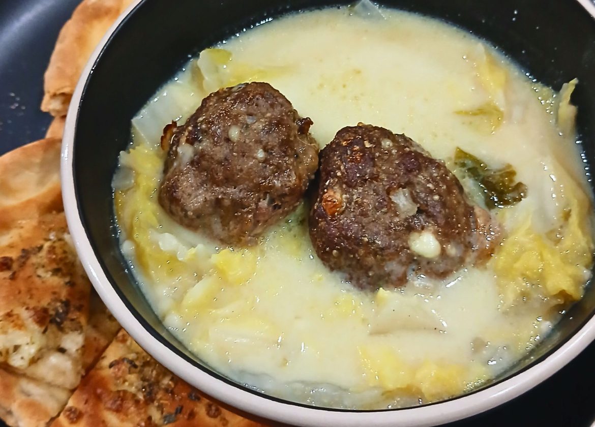 Lemony Greek Meatball Soup