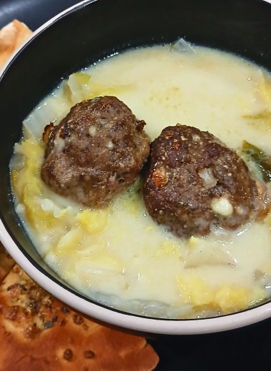 Lemony Greek Meatball Soup