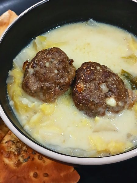 Lemony Greek Meatball Soup