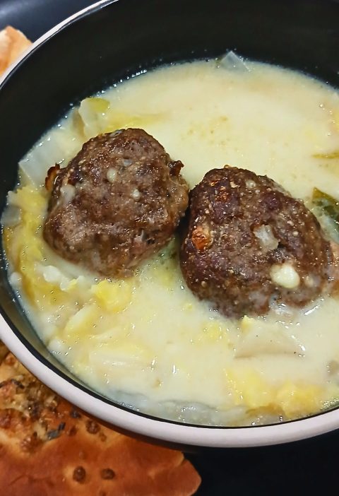 Lemony Greek Meatball Soup