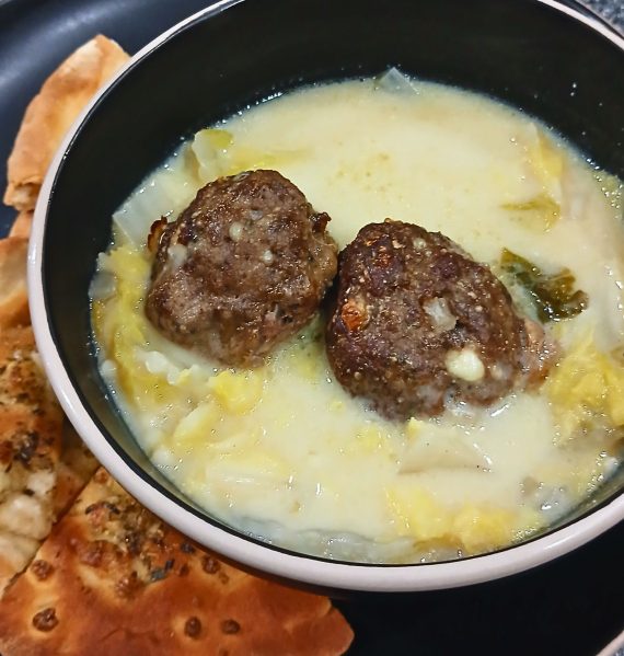 Lemony Greek Meatball Soup