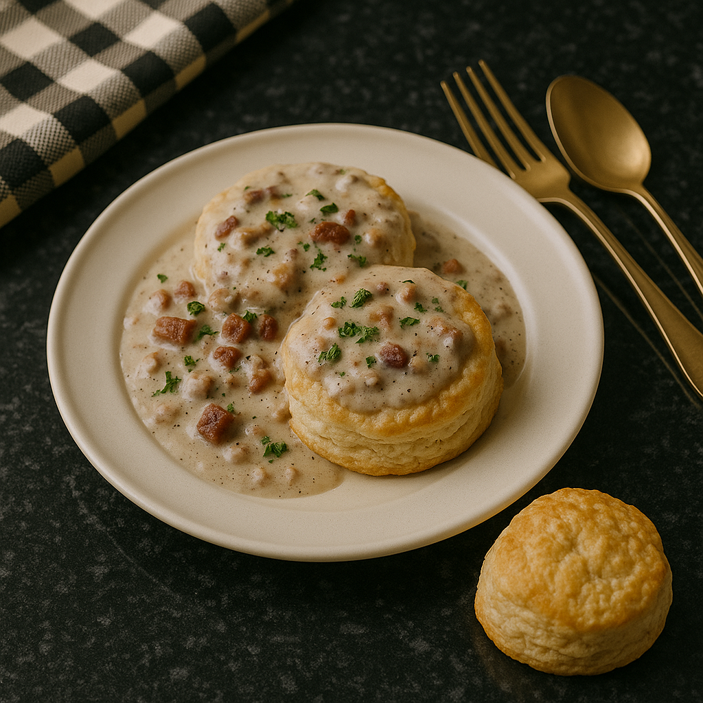 Clean, Creamy Turkey Biscuits And Gravy